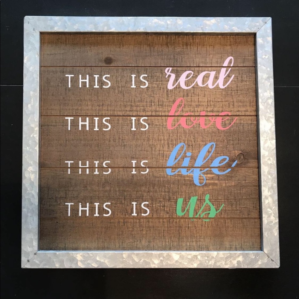 4/$30 Wood and metal stencil wall hanging art